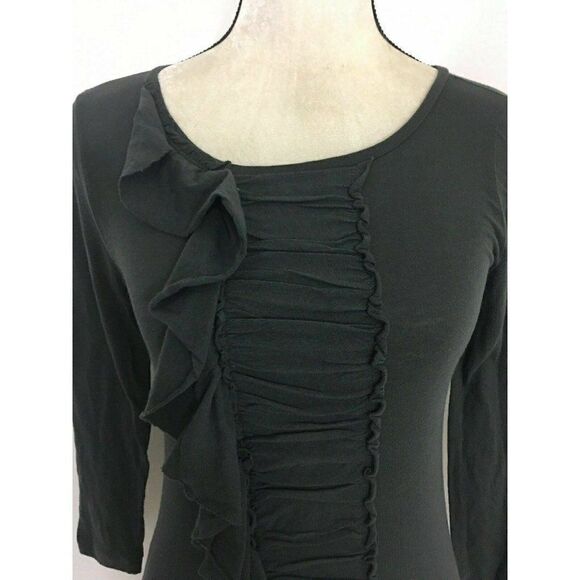 J Crew Long Sleeve Ruffle Top 100% cotton top - Picture 2 of 6